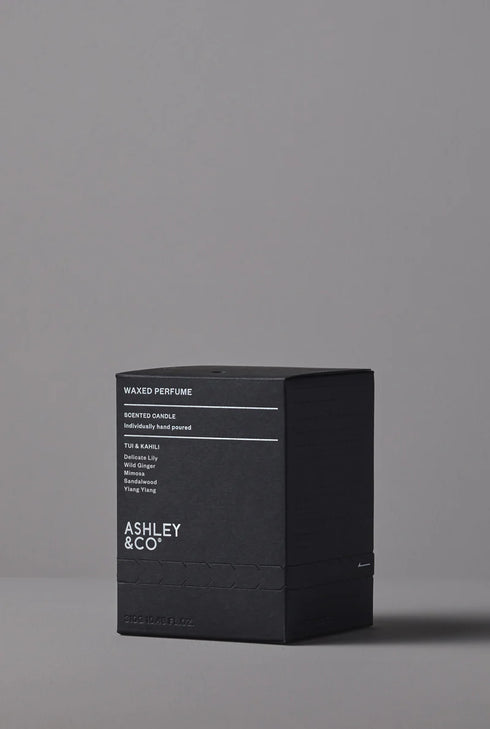 Waxed Perfume Tui & Kahili Candle 310g-Ashley & Co-Matakana Pharmacy